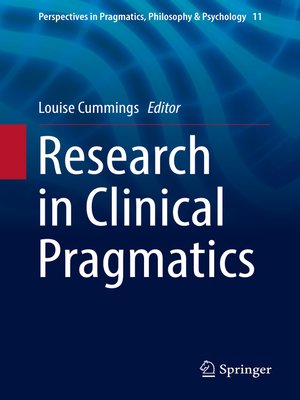 cover image of Research in Clinical Pragmatics